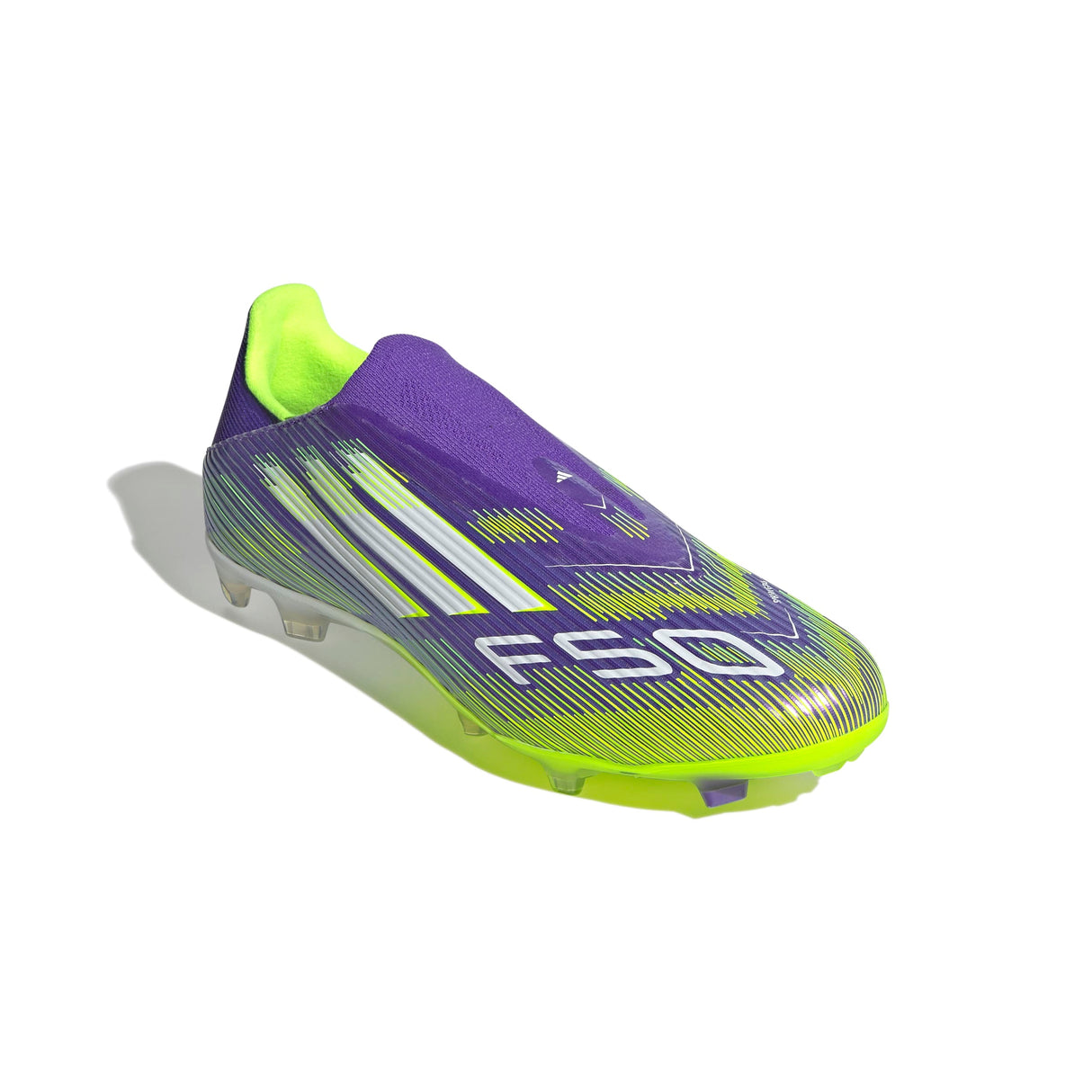 adidas F50 League Laceless FG/MG Men's Soccer Cleats - Purple/White/Lemon - Best Buy Soccer
