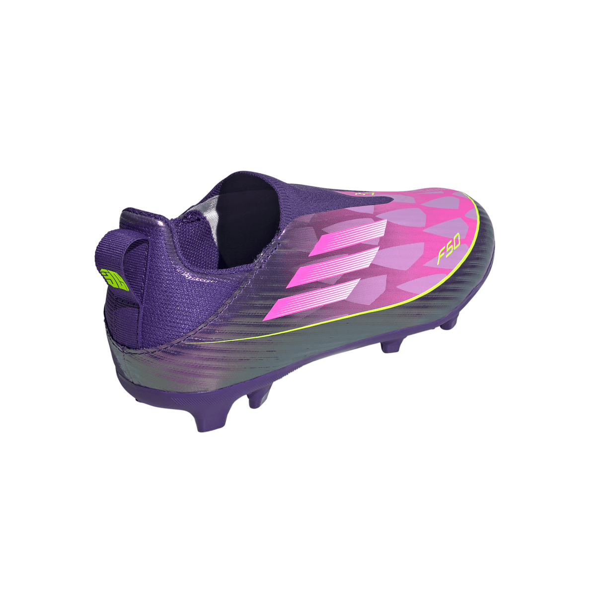adidas F50 LEAGUE Laceless FG/MG Youth Soccer Cleats - Purple/White/Lemon - Best Buy Soccer