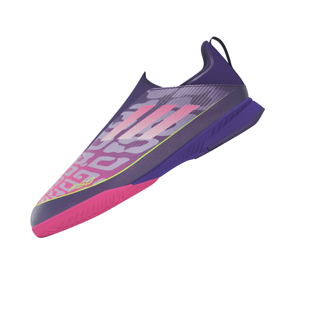 adidas F50 LEAGUE Laceless IN Youth Soccer Shoes - Purple/White/Lemon - Best Buy Soccer