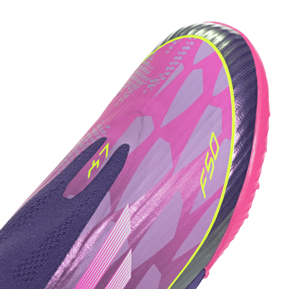 adidas F50 LEAGUE Laceless TF Youth Soccer Cleats - Purple/White/Lemon - Best Buy Soccer