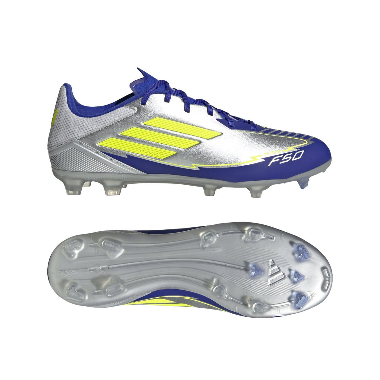 adidas F50 League Messi Firm/Multi - Ground Boots Silver/Yellow - Best Buy Soccer