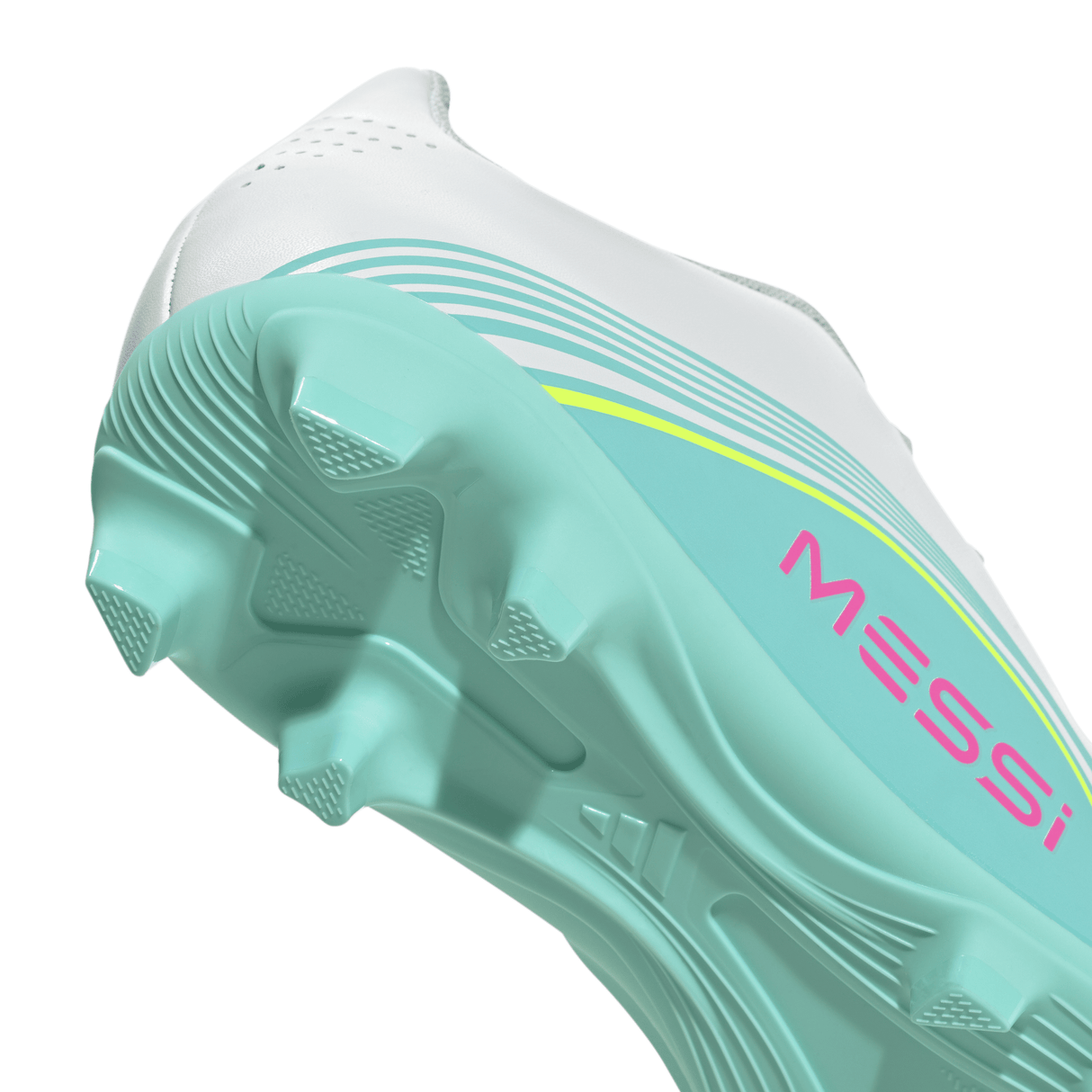 adidas F50 Messi Club Firm Ground/Multi Ground Youth Soccer Cleats - White/Pink/Aqua - Best Buy Soccer