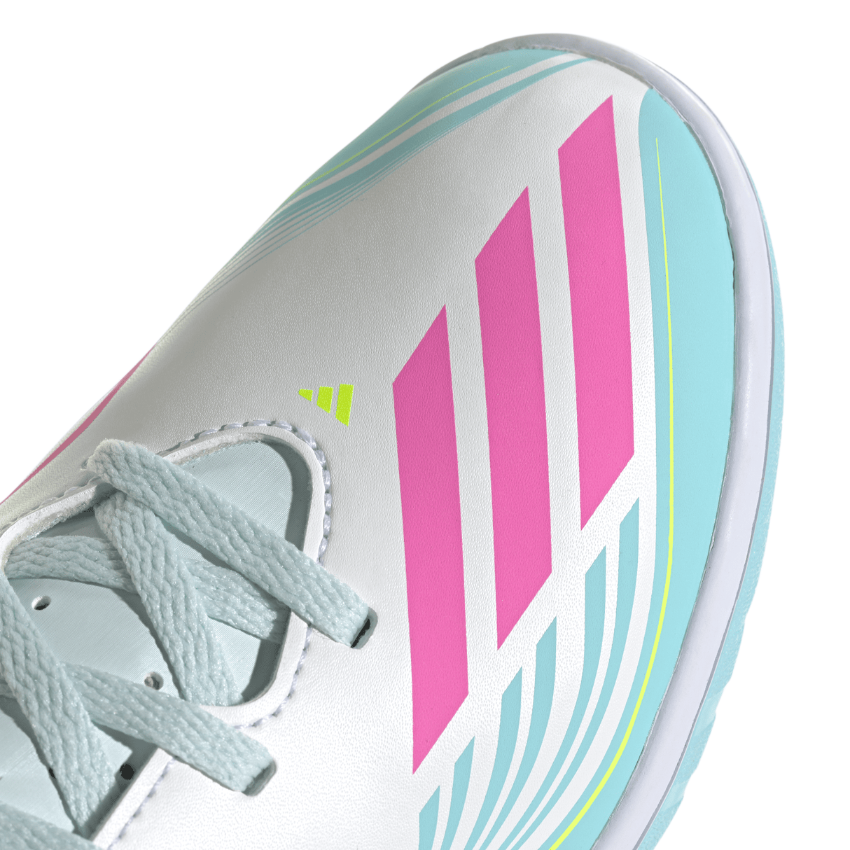 adidas F50 Messi Club IN Indoor Youth Soccer Shoes - White/Pink/Aqua - Best Buy Soccer