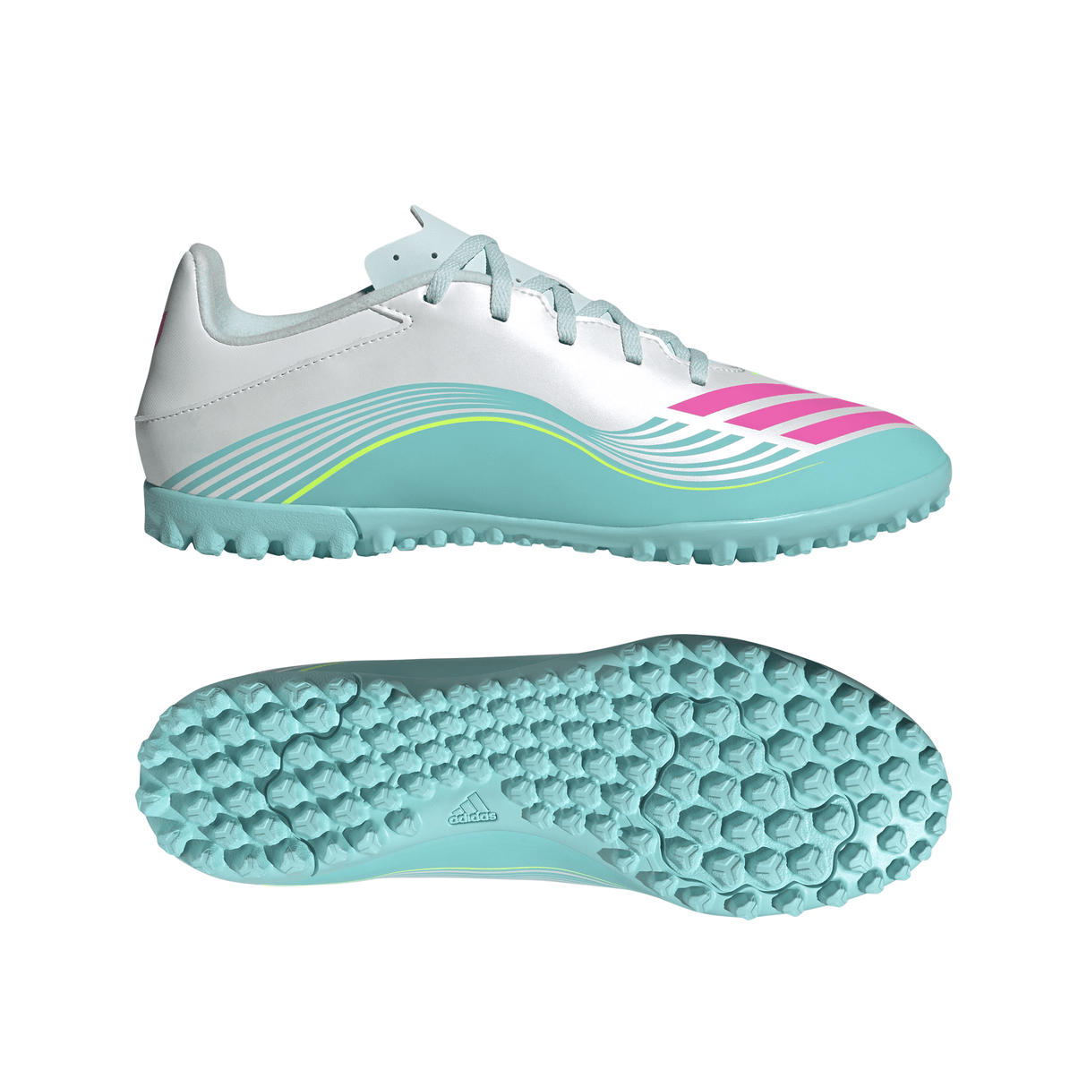 adidas F50 Messi Club TF Turf Men's Soccer Cleats - White/Pink/Aqua - Best Buy Soccer