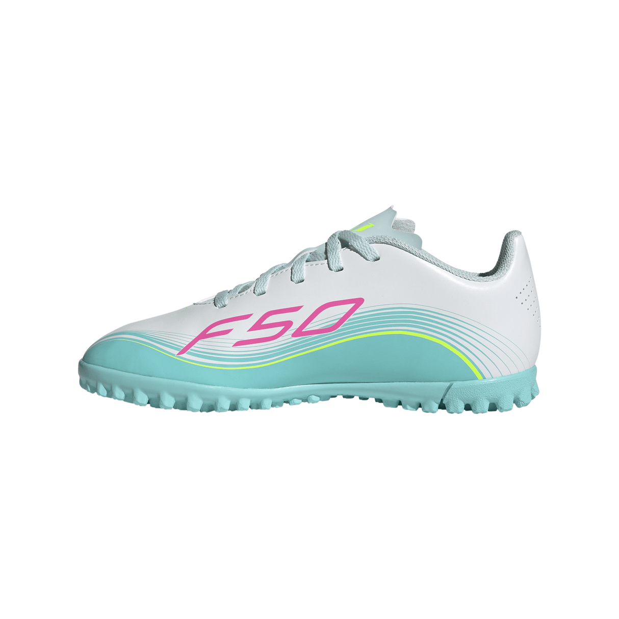 adidas F50 Messi Club TF Turf Youth Soccer Cleats - White/Pink/Aqua - Best Buy Soccer