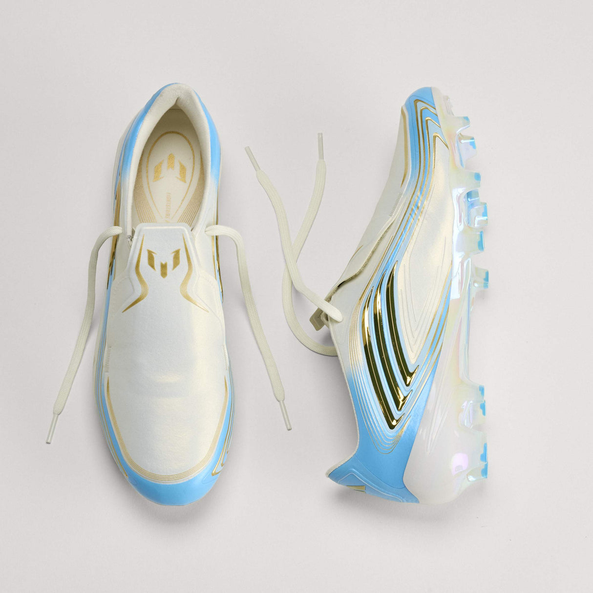adidas F50 Messi Elite FG Firm Ground Men's Soccer Cleats - Ivory/Blue - Best Buy Soccer