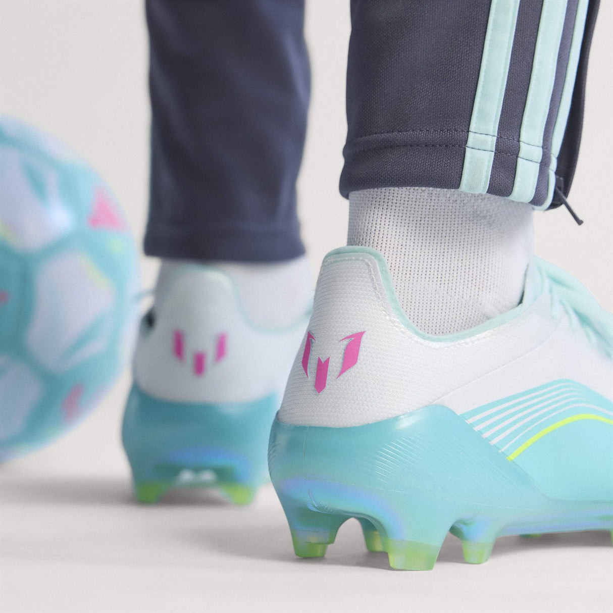 adidas F50 Messi Elite FG Firm Ground Men's Soccer Cleats - White/Pink/Aqua - Best Buy Soccer