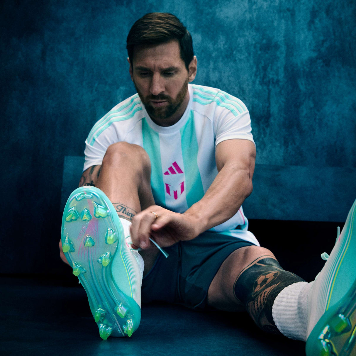 adidas F50 Messi Elite FG Firm Ground Men's Soccer Cleats - White/Pink/Aqua - Best Buy Soccer