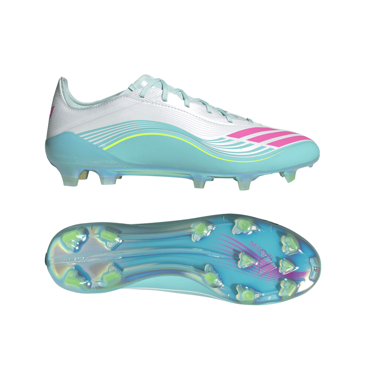 adidas F50 Messi Elite FG Firm Ground Men's Soccer Cleats - White/Pink/Aqua - Best Buy Soccer