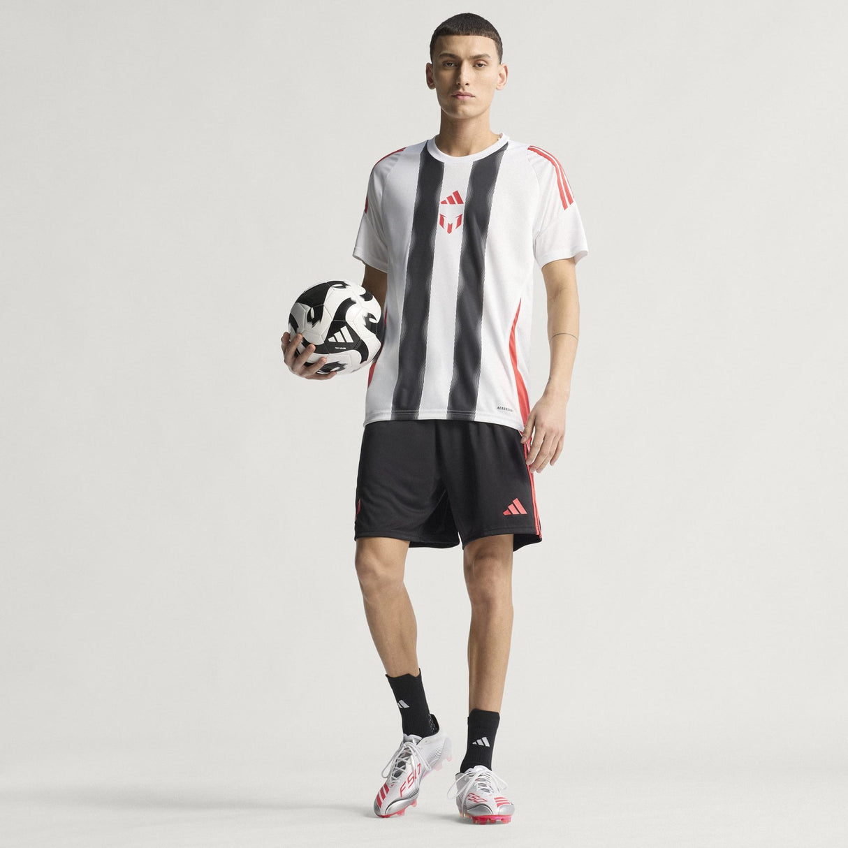 adidas F50 Messi Elite Firm Ground Soccer Cleats - White/Red - Best Buy Soccer