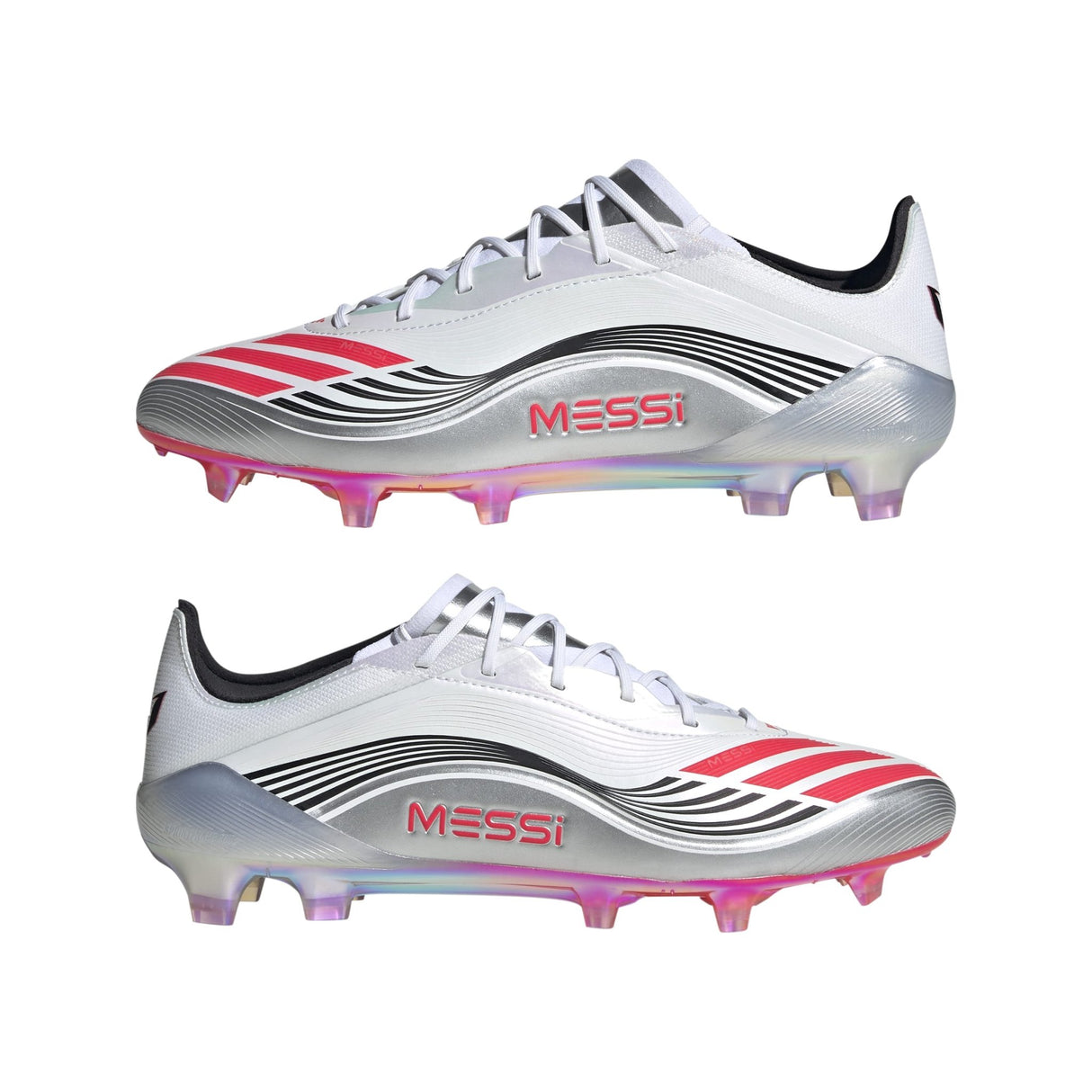 adidas F50 Messi Elite Firm Ground Soccer Cleats - White/Red - Best Buy Soccer