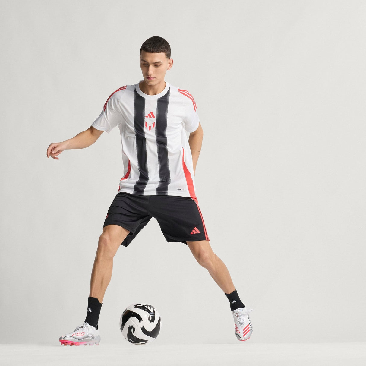 adidas F50 Messi Elite Firm Ground Soccer Cleats - White/Red - Best Buy Soccer