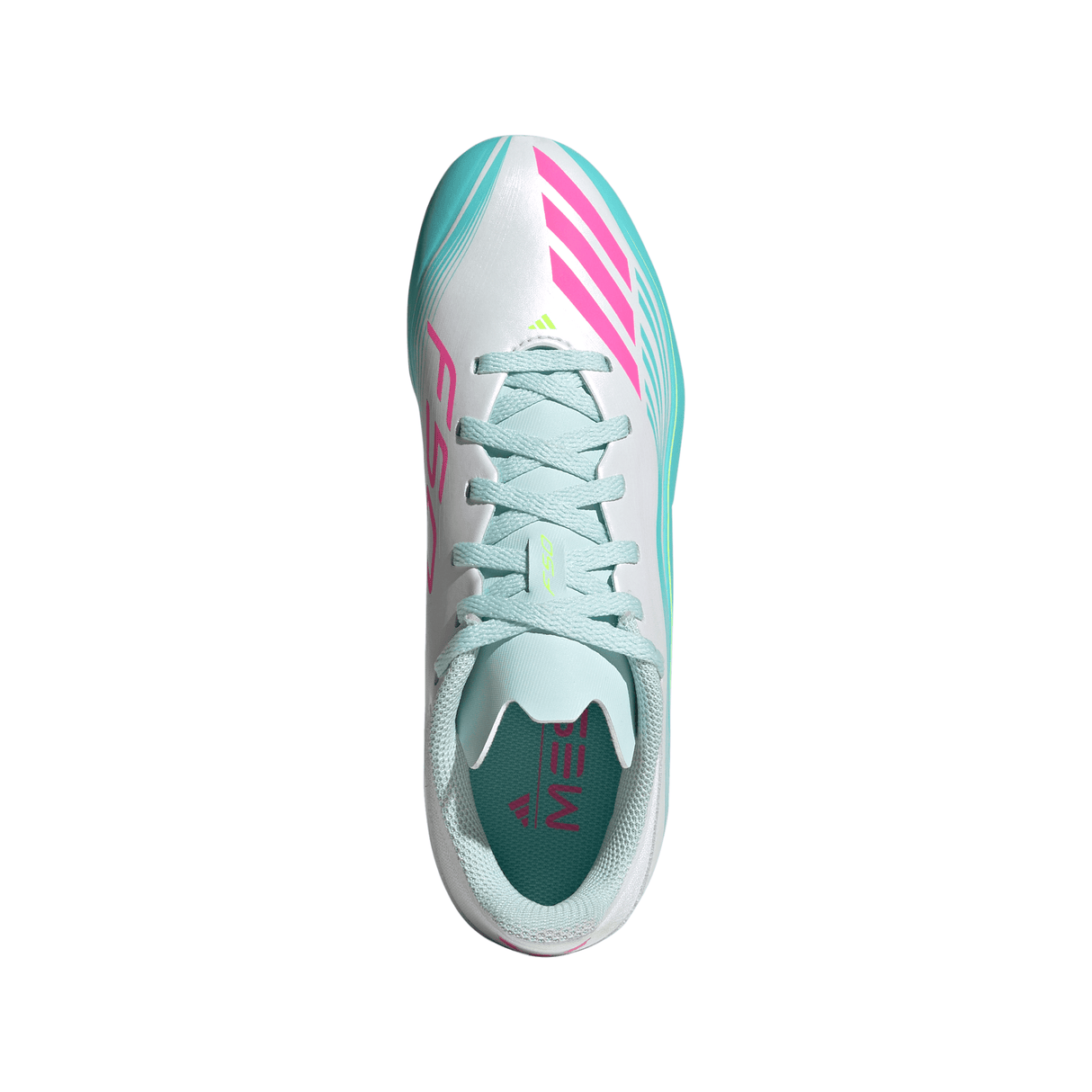 adidas F50 Messi League FG/MG Firm Ground /Multi Ground Youth Soccer Cleats - White/Pink/Aqua - Best Buy Soccer