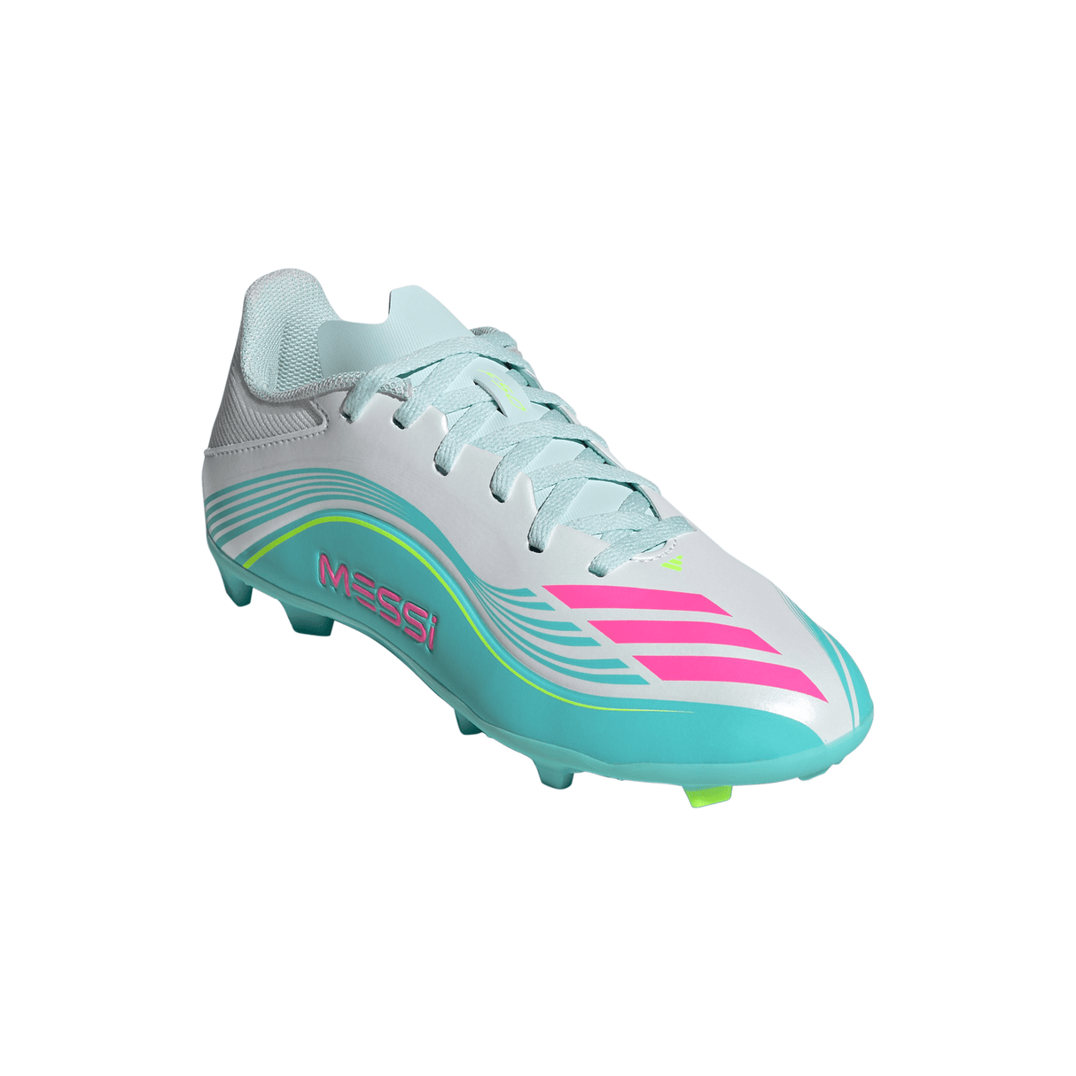 adidas F50 Messi League FG/MG Firm Ground /Multi Ground Youth Soccer Cleats - White/Pink/Aqua - Best Buy Soccer