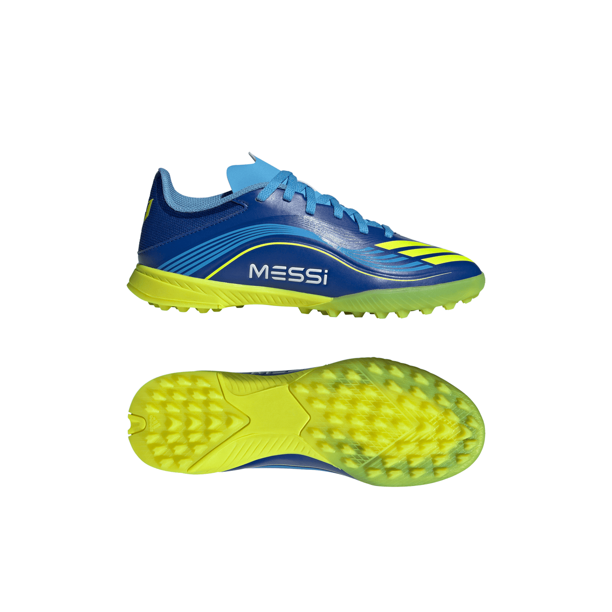 adidas F50 Messi League TF Youth Soccer Cleats - Royal Blue/Yellow/Blue - Best Buy Soccer