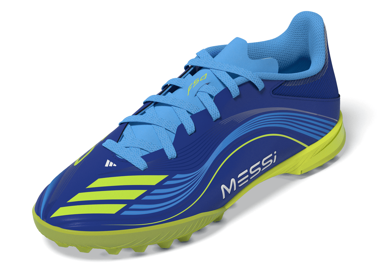 adidas F50 Messi League TF Youth Soccer Cleats - Royal Blue/Yellow/Blue - Best Buy Soccer