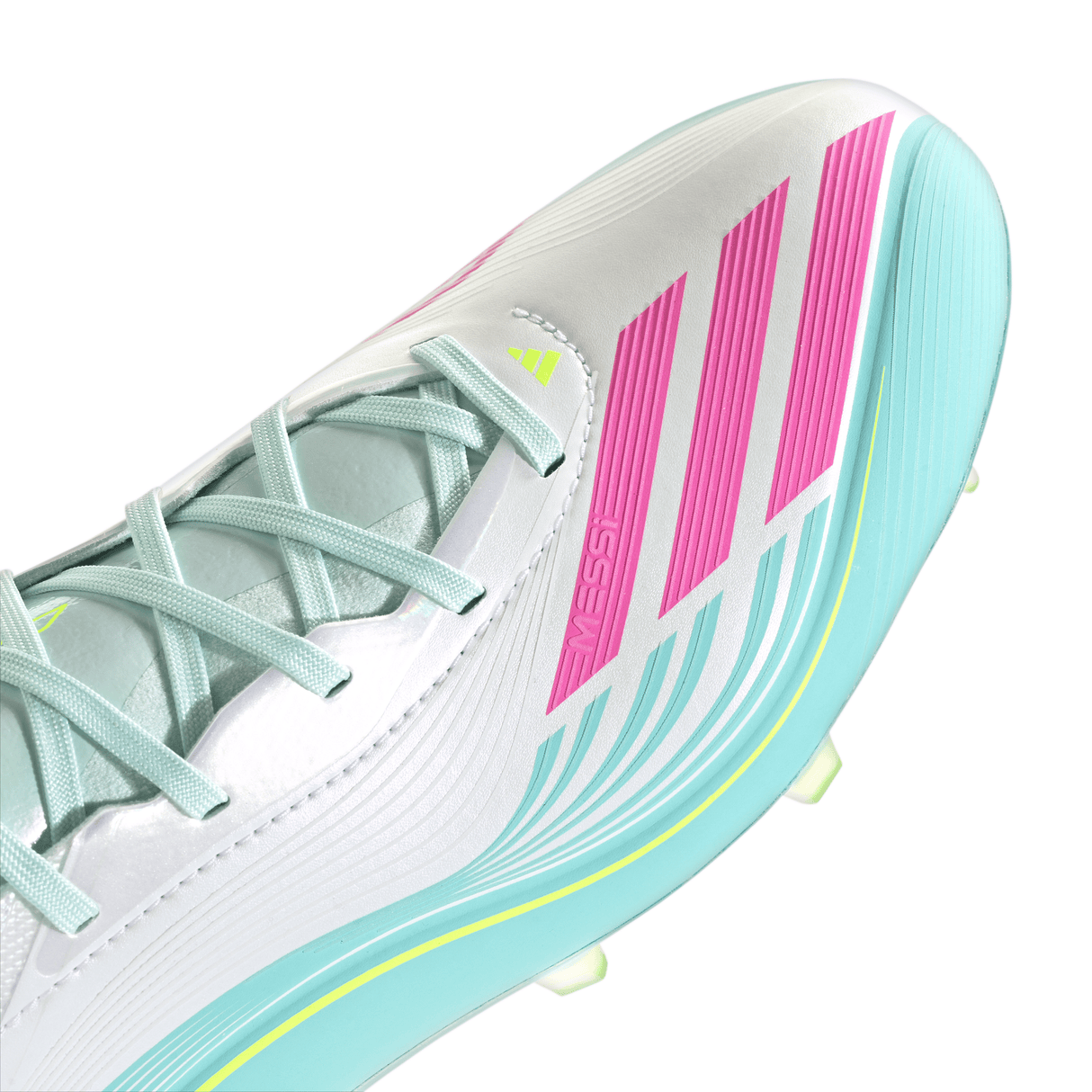 adidas F50 Messi Pro FG Firm Ground Men's Soccer Cleats - White/Pink/Aqua - Best Buy Soccer
