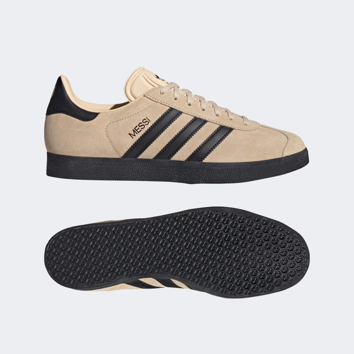 adidas Gazelle Messi Shoes Crystal Sand/Black/Gold Metallic - Best Buy Soccer