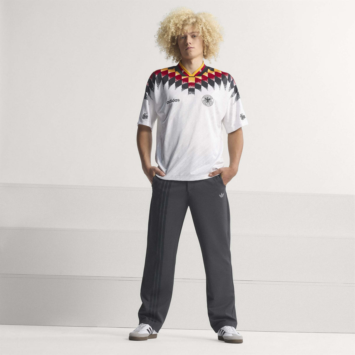 adidas Germany Home 1994 Men's Soccer Jersey - White/Black/Red - Best Buy Soccer