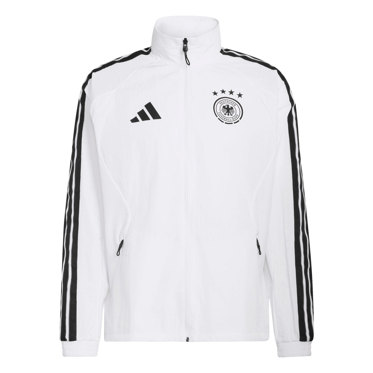 adidas Germany Home Anthem Men's Soccer Jacket - White/Black - Best Buy Soccer