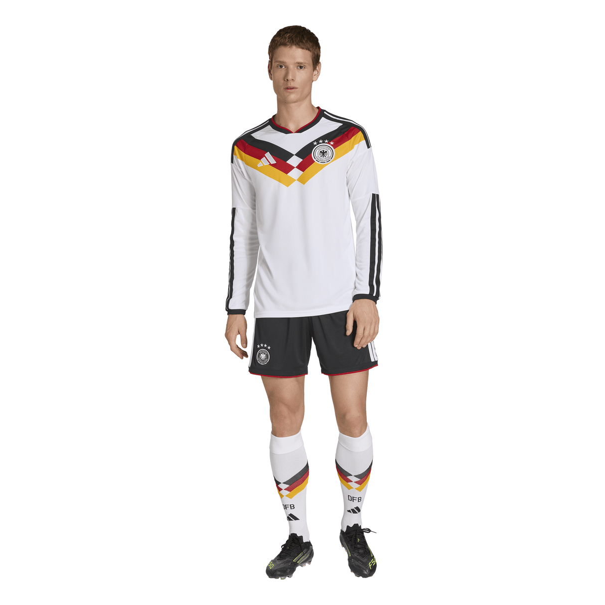 adidas Germany Home Long Sleeve Men's Soccer Jersey 26 - White - Best Buy Soccer