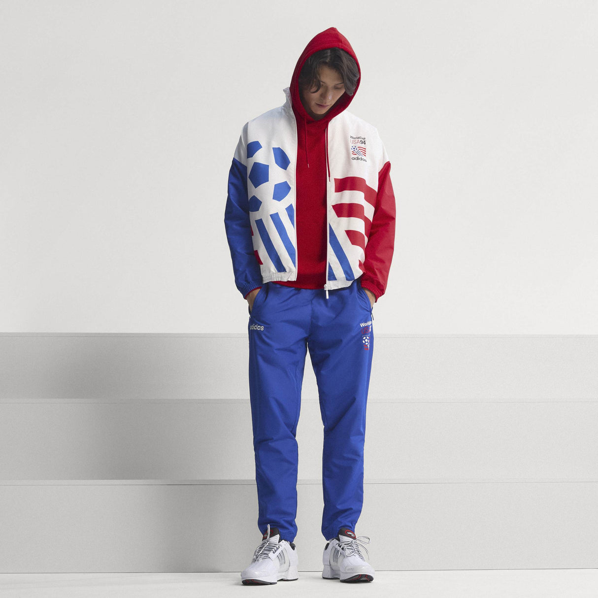 adidas Graphic Woven Men's Soccer Track Top -White/Blue/Red - Best Buy Soccer