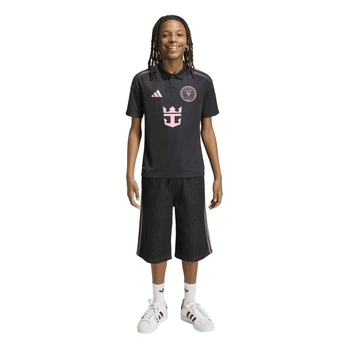 adidas Inter Miami CF Away Messi Youth Soccer Jersey 26/27 - Black/Pink - Best Buy Soccer