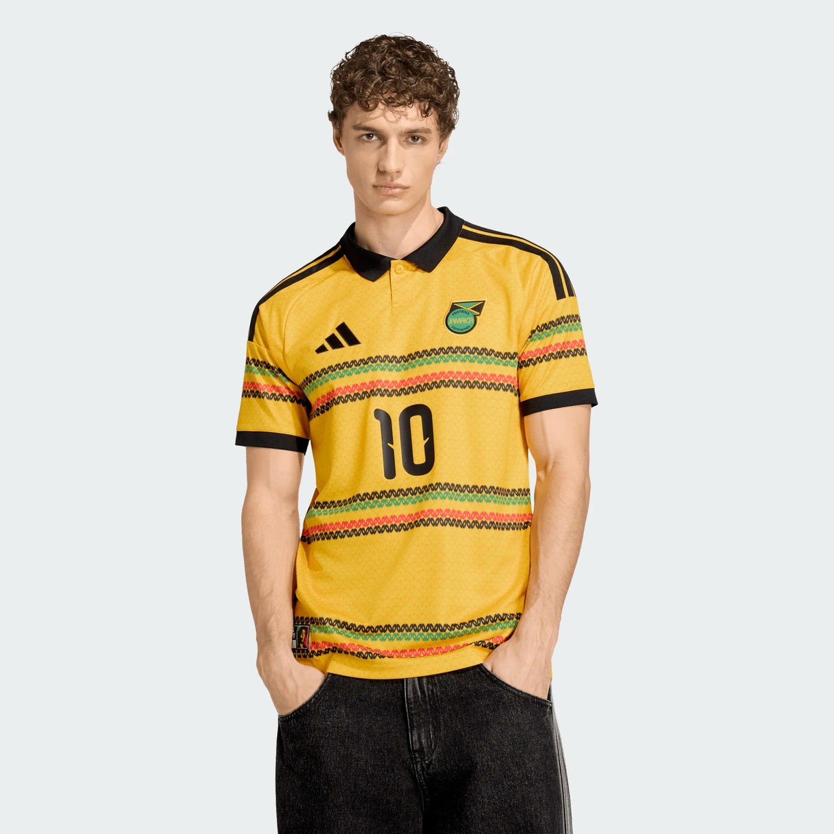 adidas Jamaica Home Bob Marley 10 Men's Soccer Jersey 2026 - Gold - Best Buy Soccer