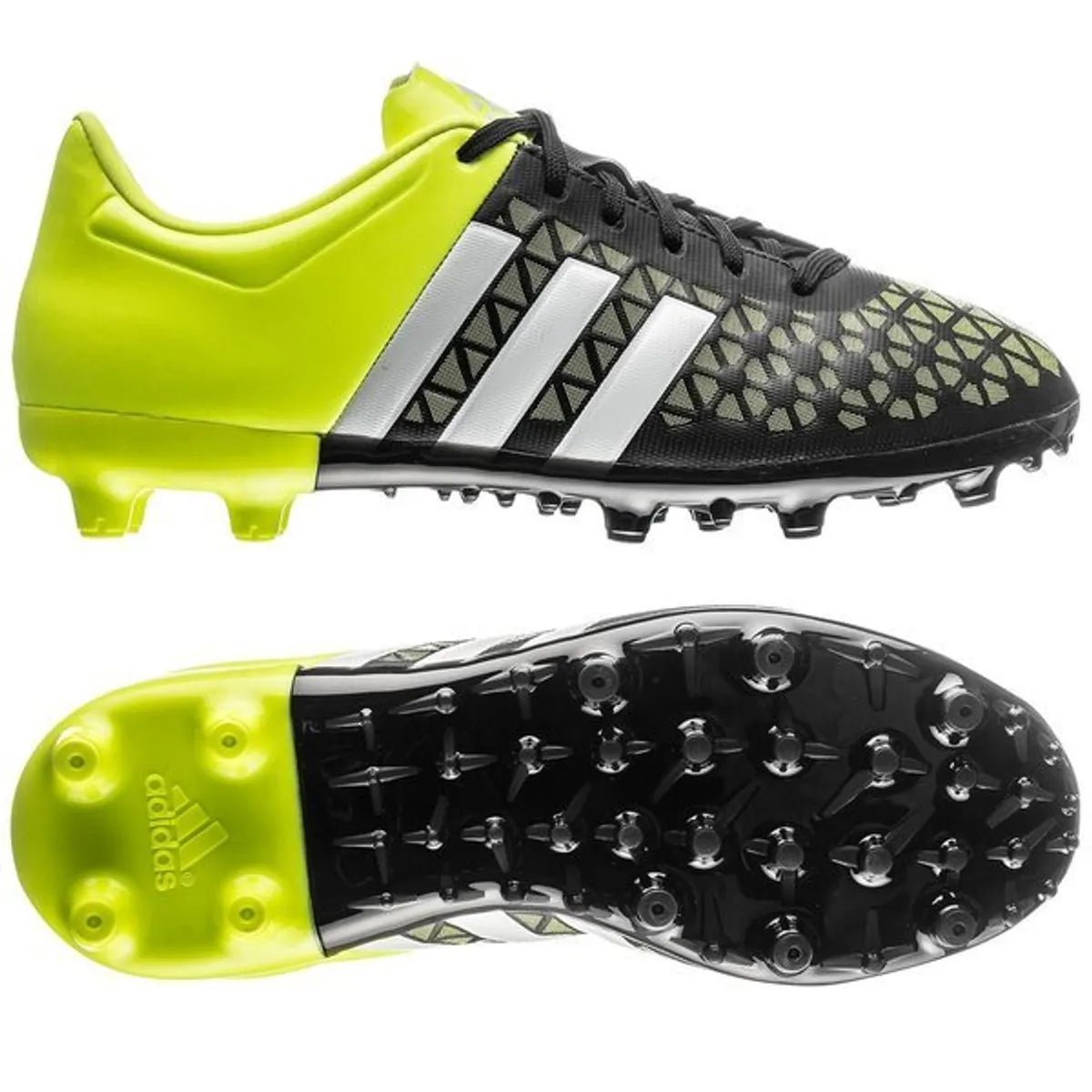 adidas Kid's Ace 15.3 FG/AG J Core Black/White/Solar Yellow - Best Buy Soccer