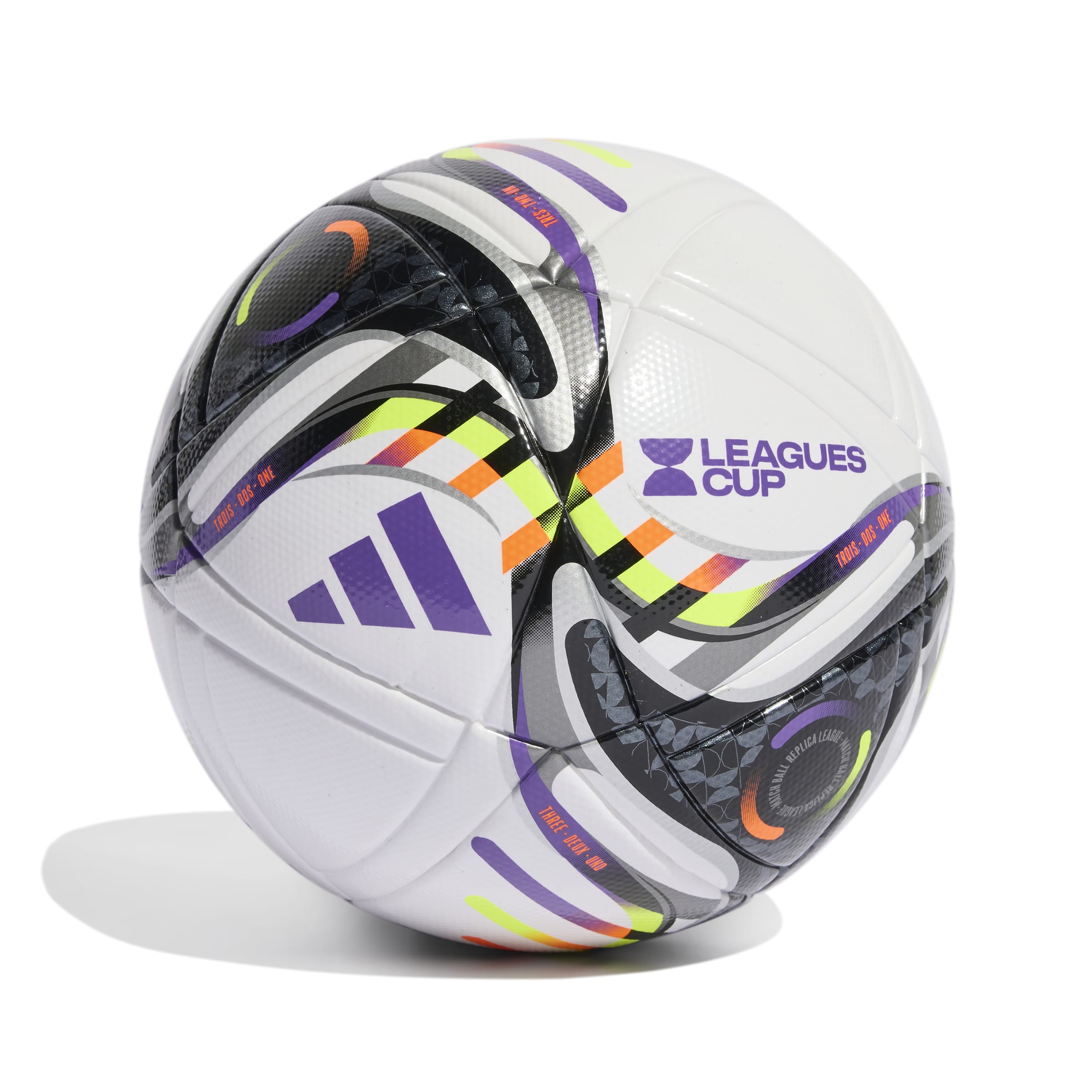 adidas Leagues Cup 25 League Ball Soccer - White/Black/Orange/Yellow - Best Buy Soccer