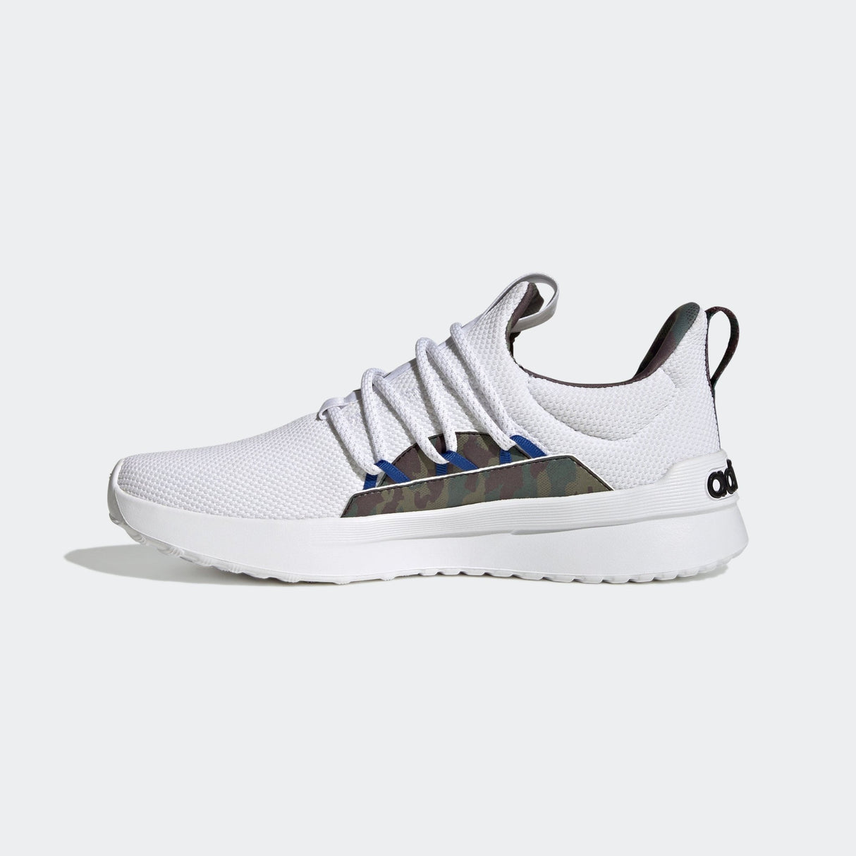 adidas Lite Racer Adapt 4 Cloudfoam Lifestyle Running Slip - On Shoes Whjite/Royal - Best Buy Soccer