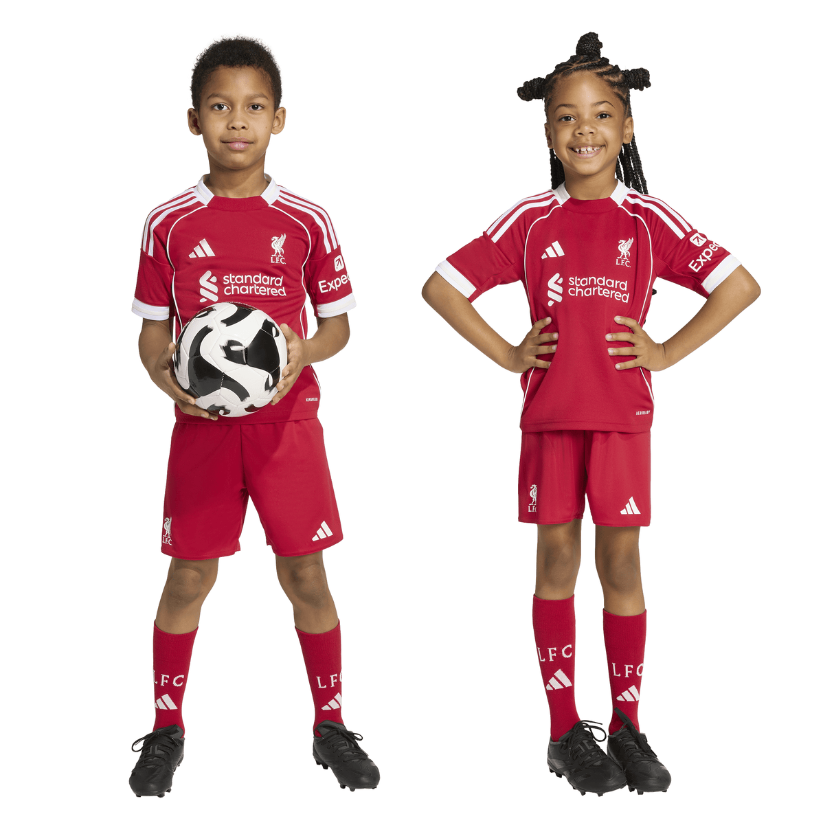 adidas Liverpool FC Home Mini Kit Youth Soccer 25/26 - Red - Best Buy Soccer