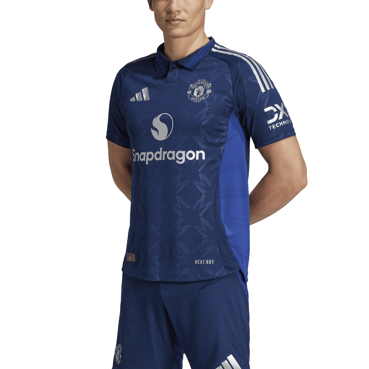 adidas Manchester United Away Authentic Men´s Soccer Jersey 24/25 - Night Indigo/White - Best Buy Soccer