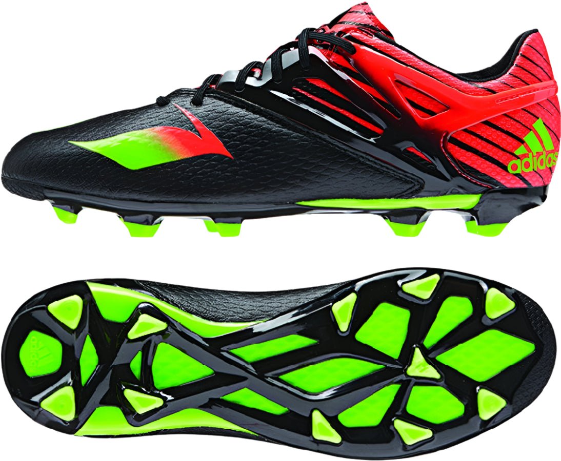 adidas Messi 15.1 FG/AG Multi - Ground Youth Soccer Cleats - Black/Solar Green/Solar Red - Best Buy Soccer