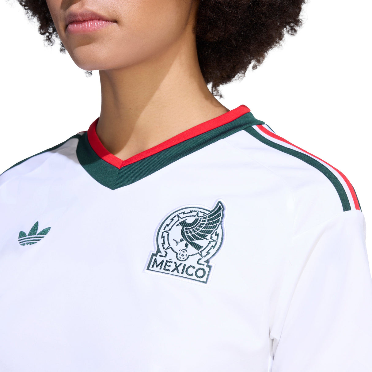 adidas Mexico Away Cropped Women's Soccer Jersey 2026 - White - Best Buy Soccer