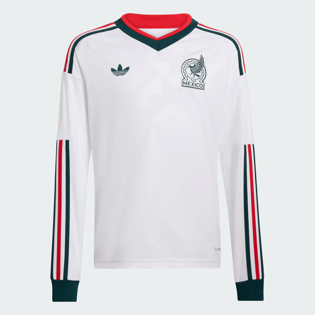 adidas Mexico Away Long Sleeve Youth Soccer Jersey 2026 - White - Best Buy Soccer
