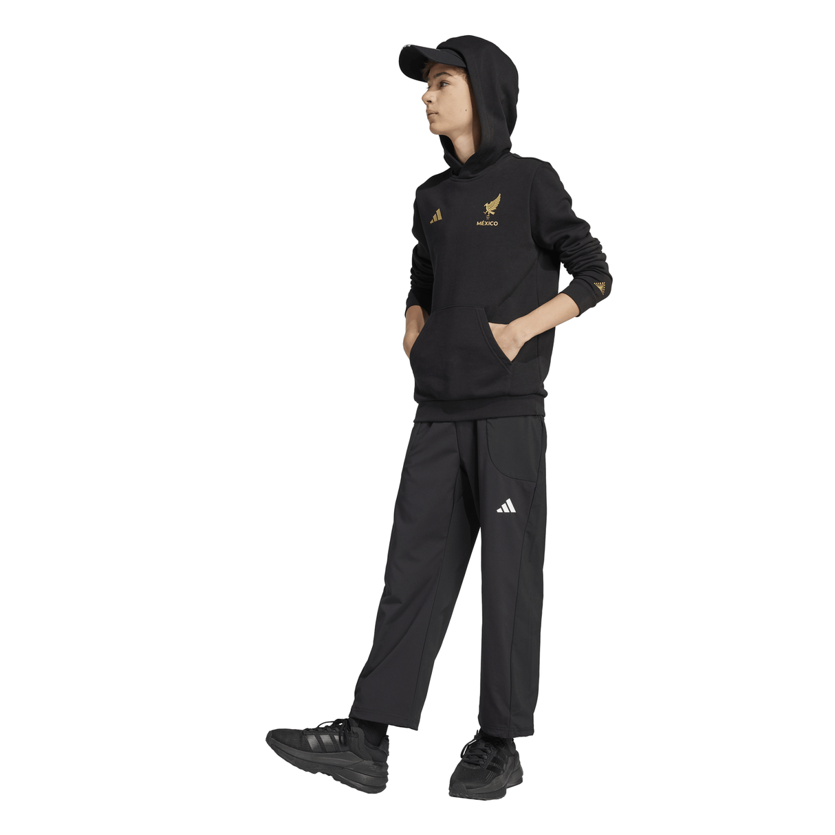 adidas Mexico Gold DNA Hoodie Kids Black/Gold - Best Buy Soccer