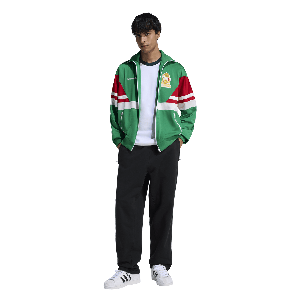 adidas Mexico Men's Soccer Track Top 1986 - Green - Best Buy Soccer
