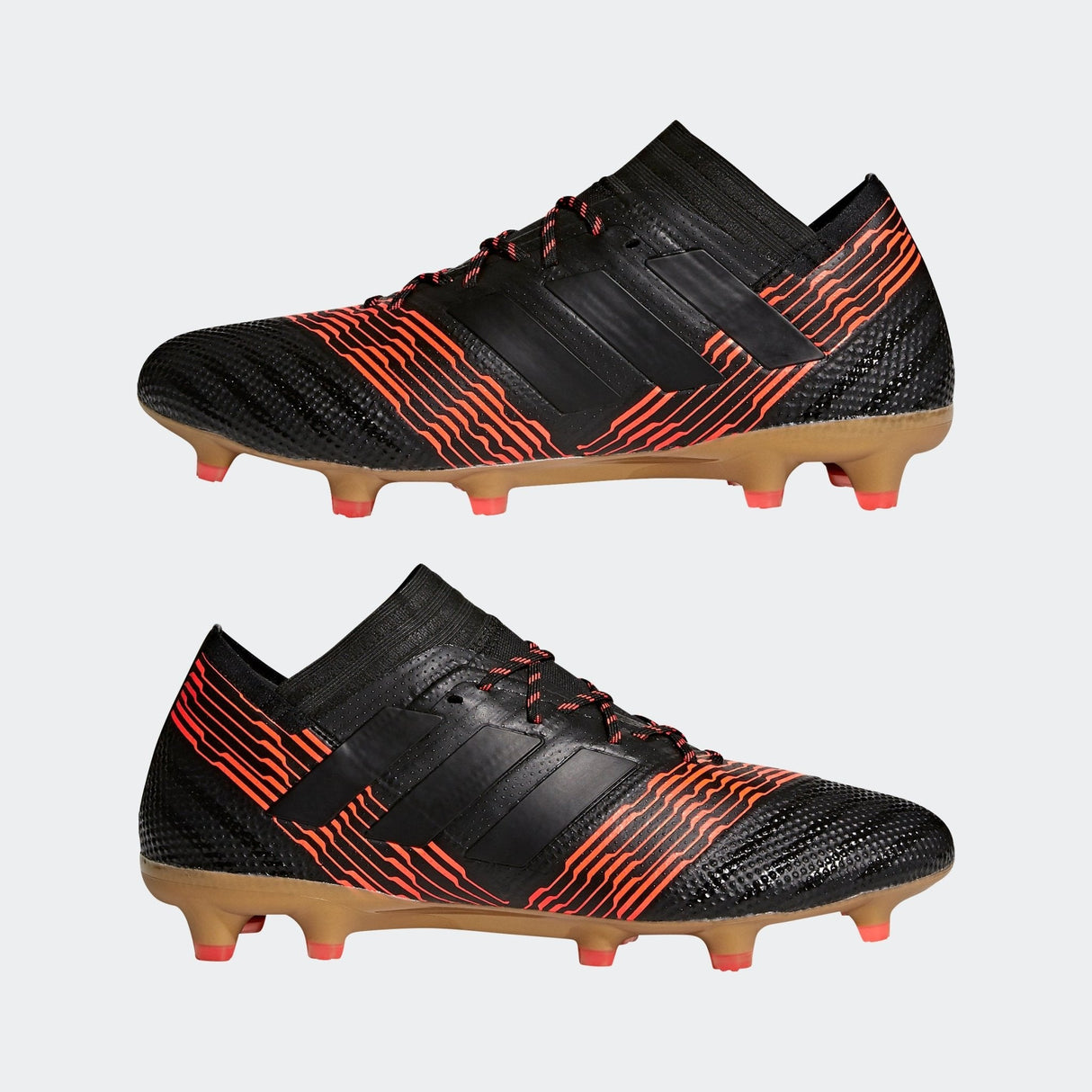 adidas Nemeziz 17.1 FG Firm Ground Soccer Cleats - Black/Solar Red - Best Buy Soccer