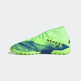 adidas Nemeziz 19.3 TF Turf Youth Soccer Cleats - Signal Green/Black/Royal - Best Buy Soccer