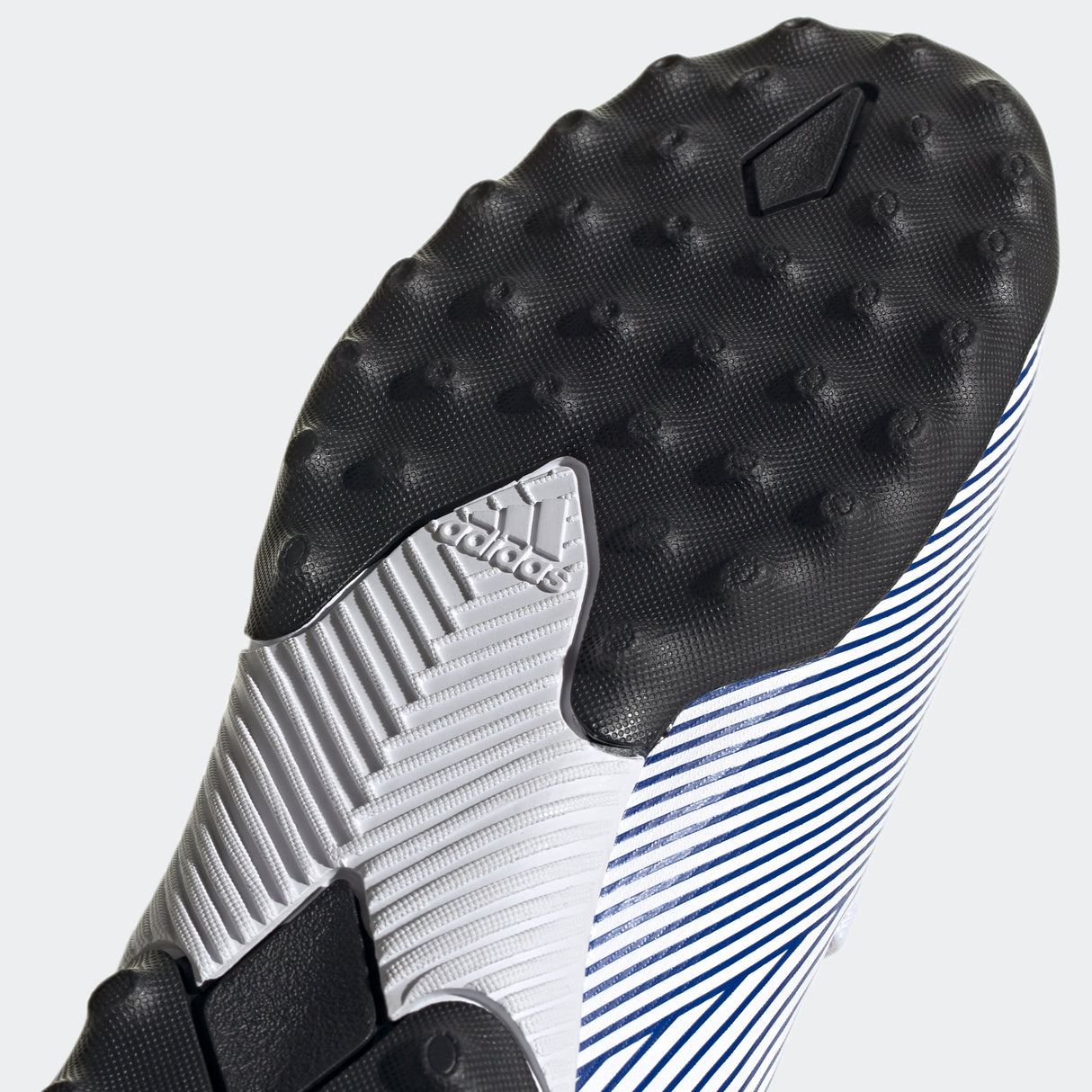 adidas Nemeziz 19.3 TF Turf Youth Soccer Cleats - White/Royal - Best Buy Soccer