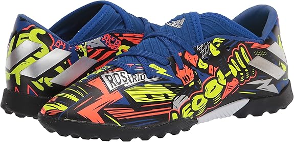 adidas Nemeziz Messi 19.3 TF Turf Youth Soccer Cleats - Royal/Silver Metallic/Solar Yellow - Best Buy Soccer