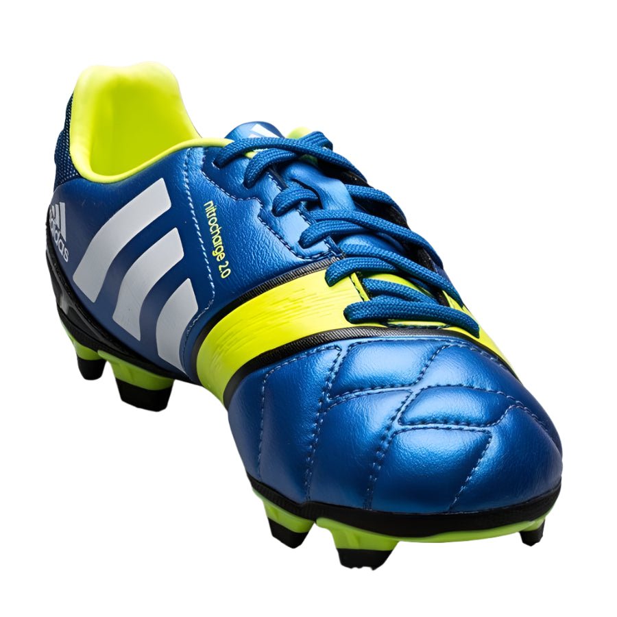 adidas Nitrocharge 2.0 TRX FG Youth Firm Ground Soccer Cleats - Blue/White/Electricity - Best Buy Soccer