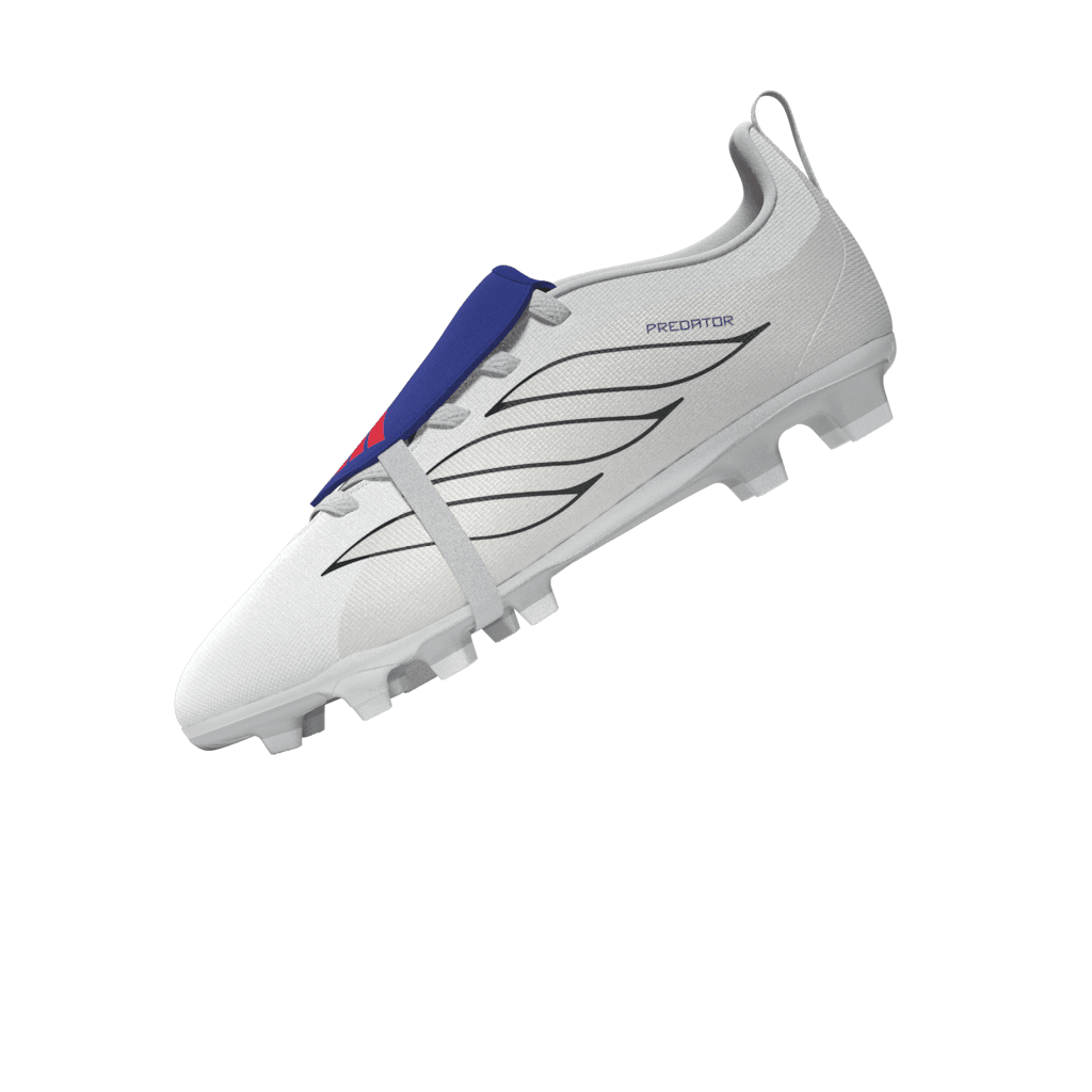 adidas Predator Club Fold-Over Tongue Elastic Laces Firm Ground/Multi Ground Youth Soccer Cleats - White - Best Buy Soccer