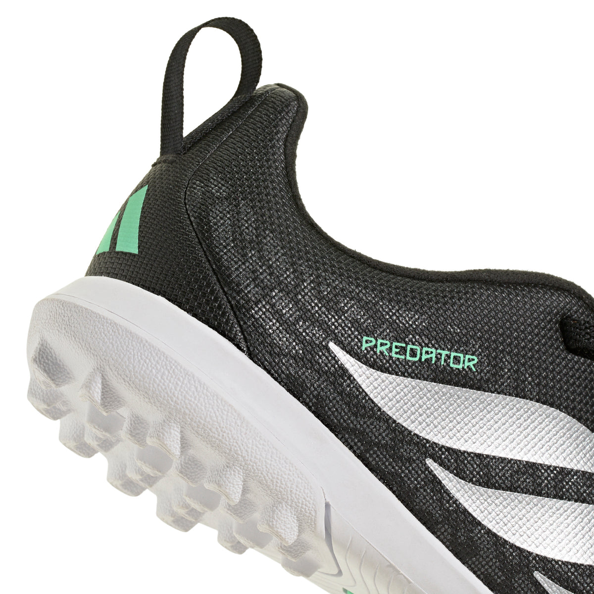 adidas Predator Club Fold-Over Tongue Elastic Laces TF Turf Youth Soccer Cleats - Black/Silver - Best Buy Soccer