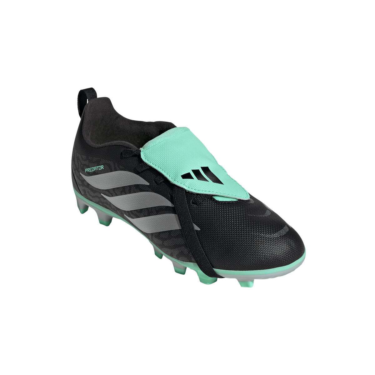 adidas Predator Club Fold-Over Tongue FG/MG Firm Ground/Multi Ground Youth Soccer Cleats - Black/Silver - Best Buy Soccer