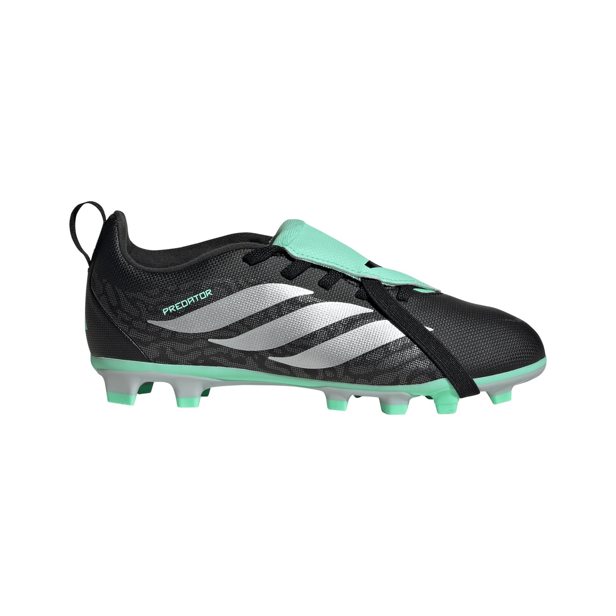 adidas Predator Club Fold-Over Tongue FG/MG Firm Ground/Multi Ground Youth Soccer Cleats - Black/Silver - Best Buy Soccer