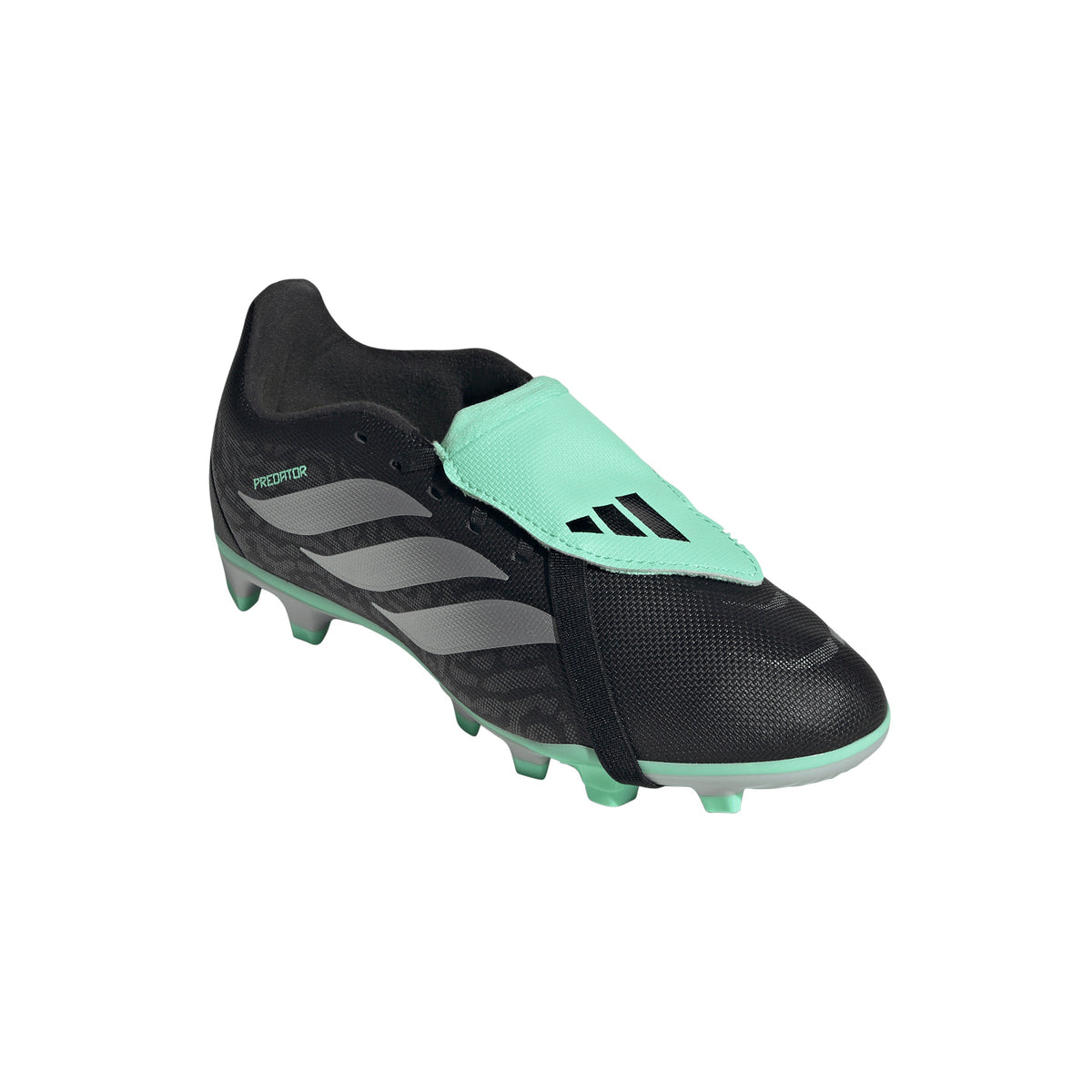 adidas Predator Club Fold-Over Tongue FG/MG Firm Ground/Multi Ground Youth Soccer Cleats - Black/Silver/Mint - Best Buy Soccer