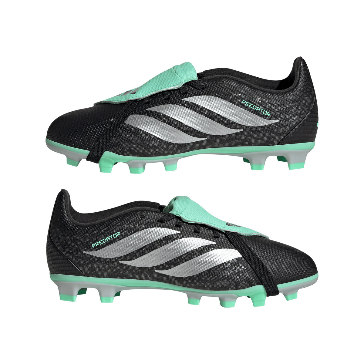 adidas Predator Club Fold-Over Tongue FG/MG Firm Ground/Multi Ground Youth Soccer Cleats - Black/Silver/Mint - Best Buy Soccer