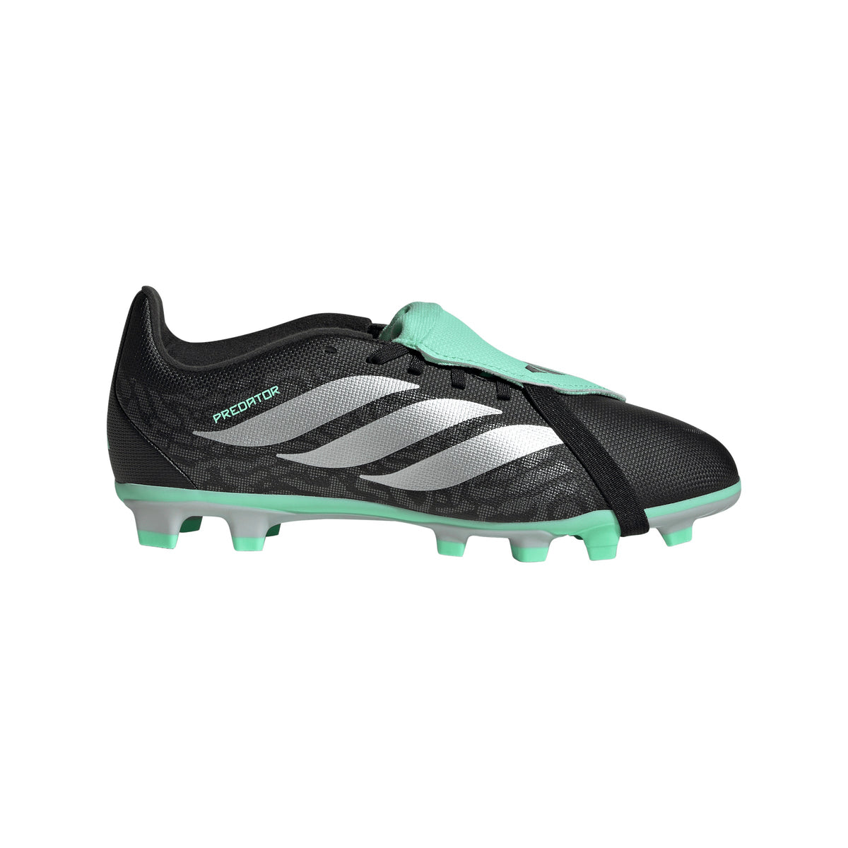 adidas Predator Club Fold-Over Tongue FG/MG Firm Ground/Multi Ground Youth Soccer Cleats - Black/Silver/Mint - Best Buy Soccer